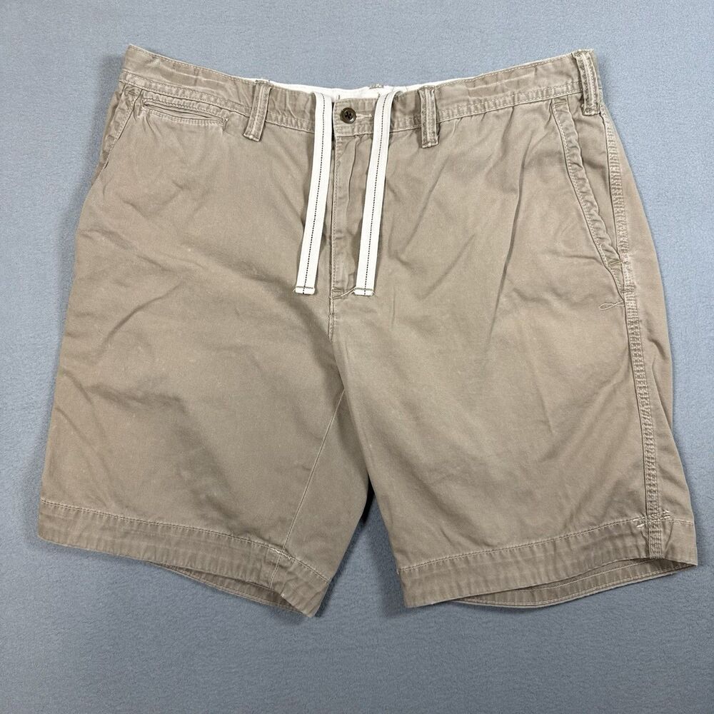 Polo Ralph Lauren Mens 38 Relaxed Fit Drawstring Chino Shorts Tan Khaki Twill 38